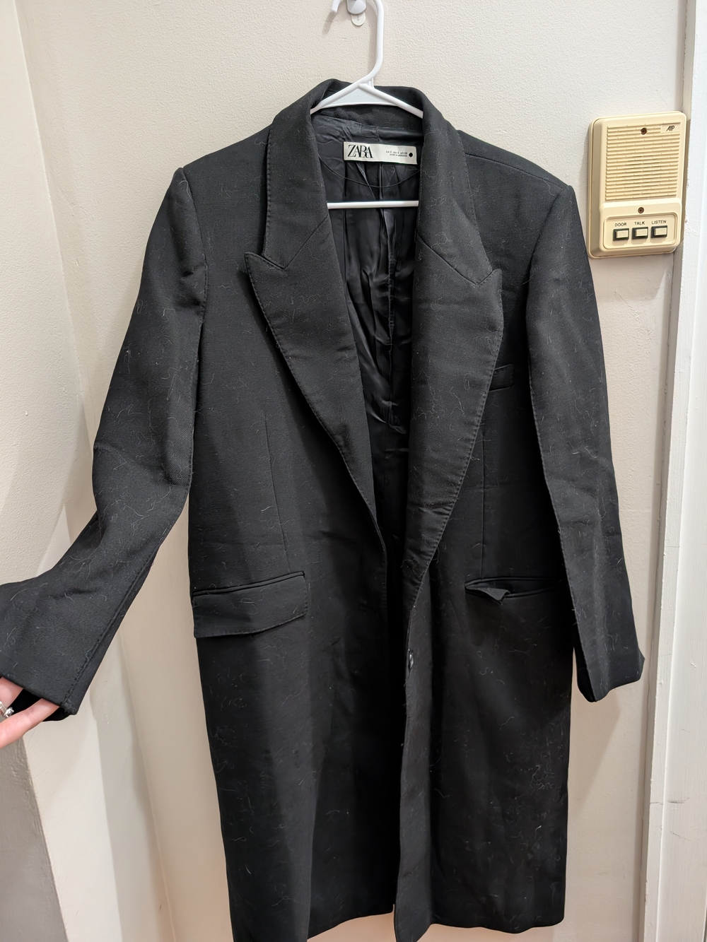 ZARA Longline Black Blazer Size Small
